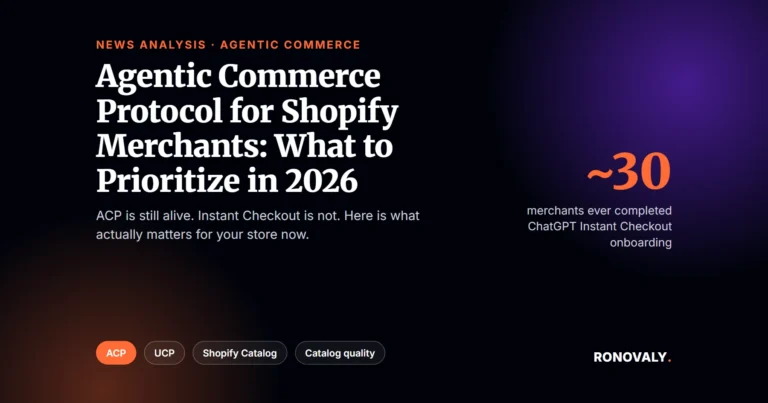 Agentic Commerce Protocol for Shopify merchants: what to prioritize in 2026 between ACP, UCP and Shopify Catalog
