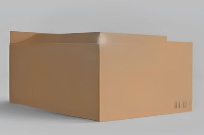 Minimalist cardboard shipping box, representing Shopify inventory and demand forecasting
