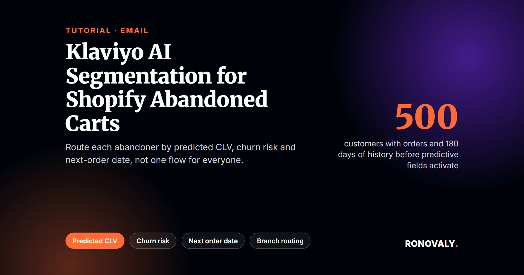 Klaviyo AI segmentation for Shopify abandoned carts: step-by-step setup