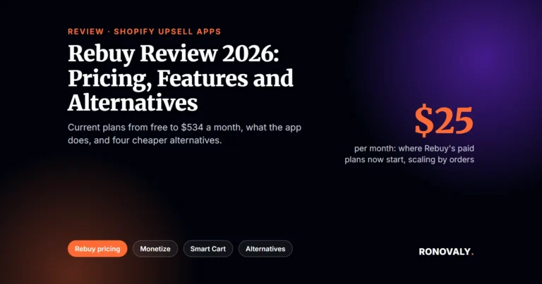 Rebuy review 2026: Rebuy pricing, features and alternatives for Shopify stores