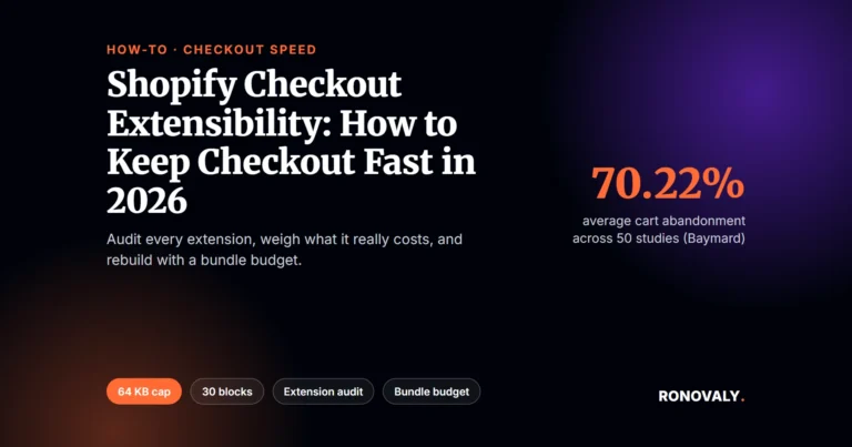 Shopify checkout extensibility speed optimization: how to keep checkout fast in 2026