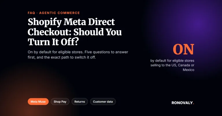 Shopify Meta direct checkout: should you turn it off? Default setting, questions to ask and opt-out path