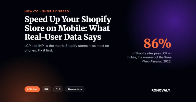 Speed up Shopify store on mobile: real-user Core Web Vitals data and fix order