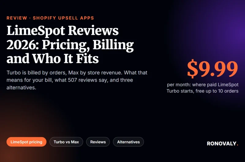 LimeSpot reviews 2026: LimeSpot pricing, billing and alternatives for Shopify stores